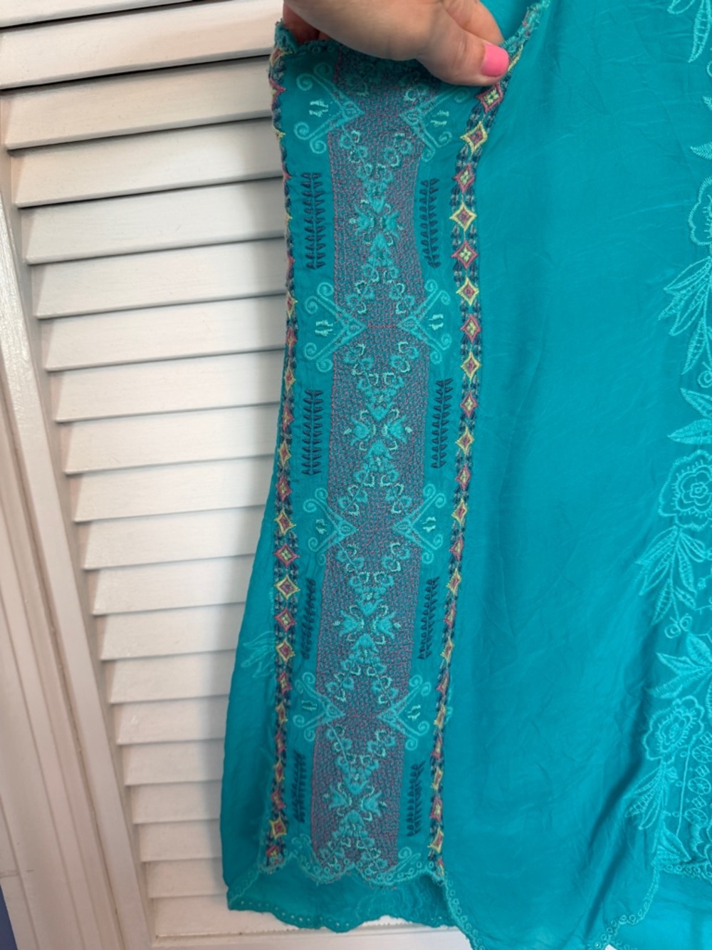NWT Johnny Was Teal Rosilyn Cleo tank - Picture 2 of 4